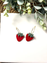 Load image into Gallery viewer, Sweet Strawberry Clay Earrings