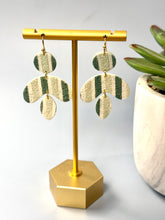 Load image into Gallery viewer, Organic Shaped Clay Earrings – Striped Elegance