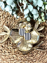 Load image into Gallery viewer, Black and White Striped Squoval Clay Earrings