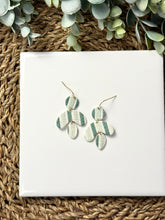 Load image into Gallery viewer, Organic Shaped Clay Earrings – Striped Elegance