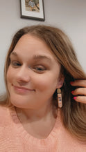 Load image into Gallery viewer, Glitter Oblong Striped Earrings
