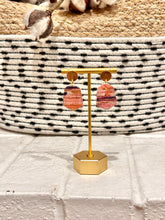 Load image into Gallery viewer, Glitter Striped Drop Earrings