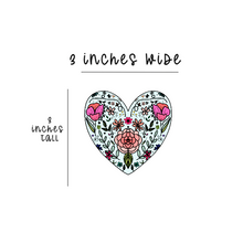 Load image into Gallery viewer, Hand Drawn floral heart - Sticker