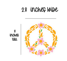Load image into Gallery viewer, Floral Peace Sign- Sticker