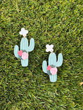Load image into Gallery viewer, Floral Cactus Earrings