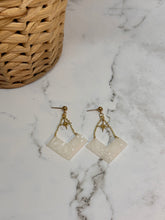 Load image into Gallery viewer, White drop earrings