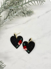 Load image into Gallery viewer, Black Floral Hearts