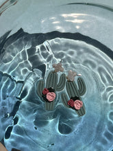 Load image into Gallery viewer, Floral Cactus Earrings