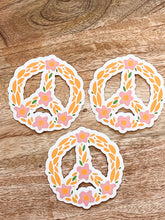 Load image into Gallery viewer, Floral Peace Sign- Sticker
