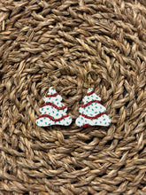 Load image into Gallery viewer, Christmas tree cake earrings
