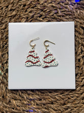 Load image into Gallery viewer, Christmas tree cake earrings
