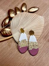 Load image into Gallery viewer, Mauve Color Block Earrings
