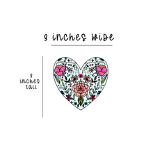 Load image into Gallery viewer, Hand Drawn floral heart - Sticker
