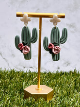 Load image into Gallery viewer, Floral Cactus Earrings
