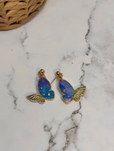 Load image into Gallery viewer, Tie dye butterfly earrings
