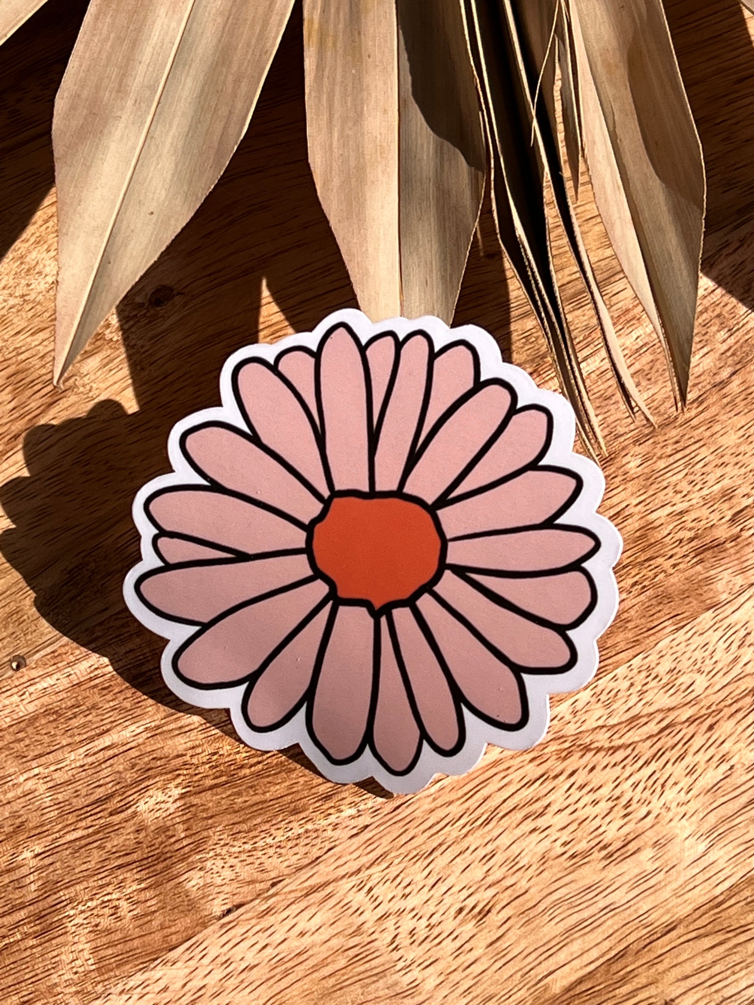 Pink Daisy - Sticker – Making with Grace