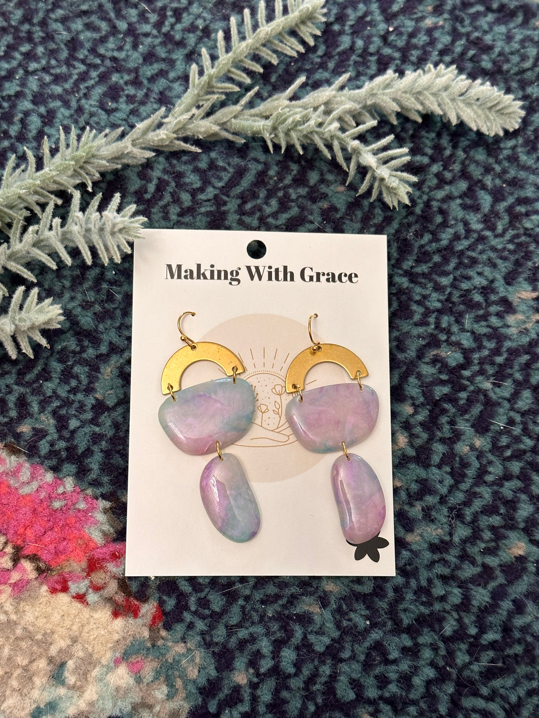 Marbled Mermaid earrings