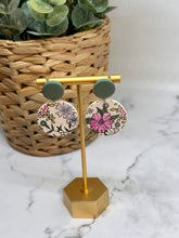 Load image into Gallery viewer, Painted floral earrings
