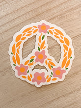 Load image into Gallery viewer, Floral Peace Sign- Sticker
