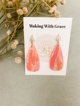 Load image into Gallery viewer, Pink Faux Stone Earrings
