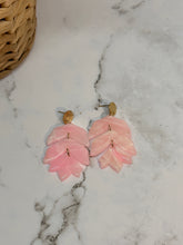 Load image into Gallery viewer, Pink Ice Triple Drop earrings
